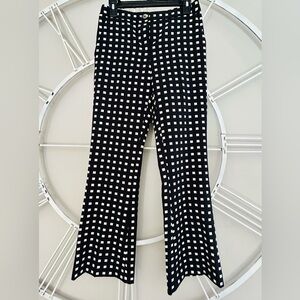 Beatrice (Made in Italy) Black and Beige Patterned Dress Pant